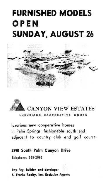 First known ad appeared in Desert Sun, August 1962